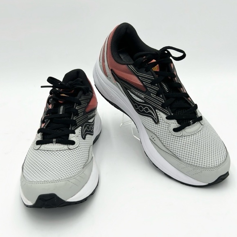 SAUCONY WOMEN’S COHESION 15 RUNNING FOG SUNSTONE SHOE SZ 11